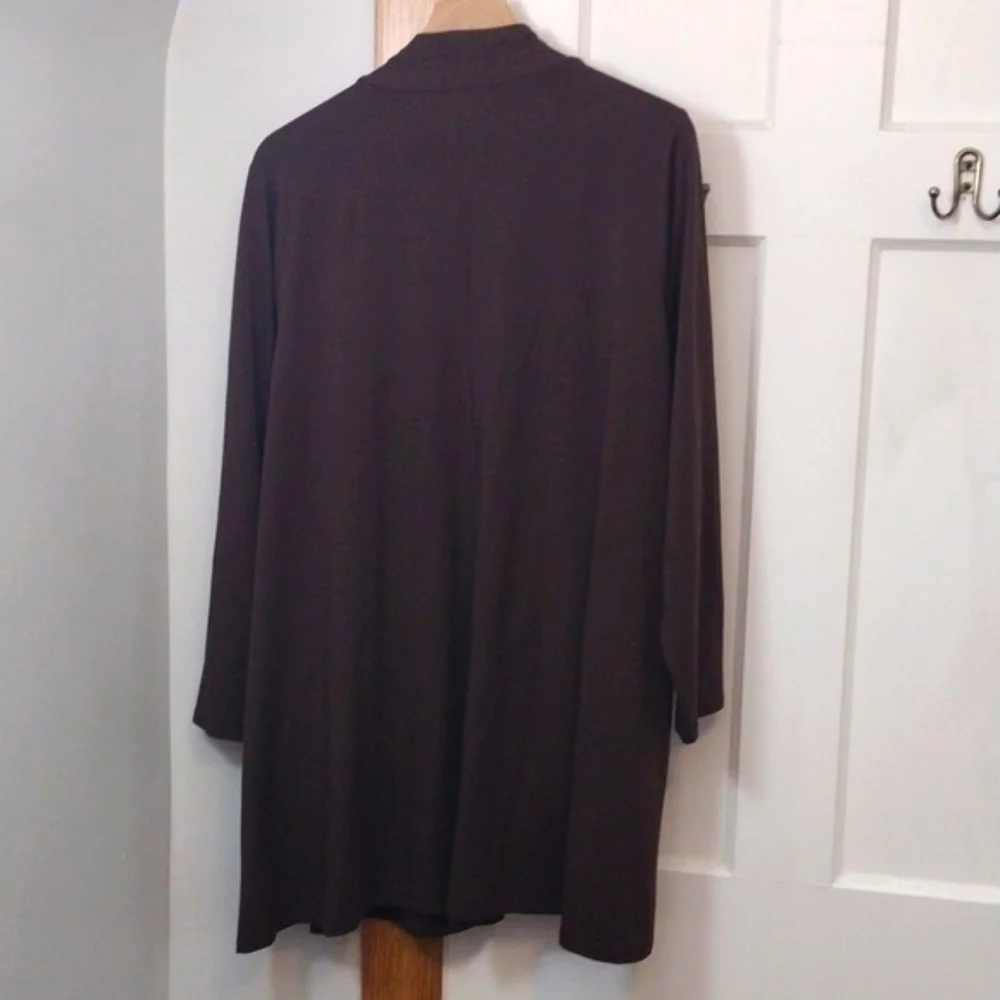 Brown Cardigan Jacket XL w/ Pockets  Sustainable TENCEL Elieen Fisher NWT - Picture 14 of 14
